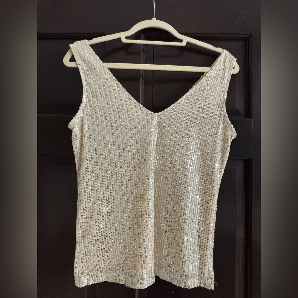 Elegant Sequin Sleeveless Top